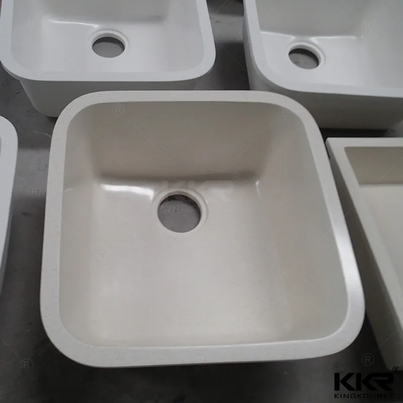 Sanitary ware coraining solid surface double sink artificial marble colorful kitchen basin