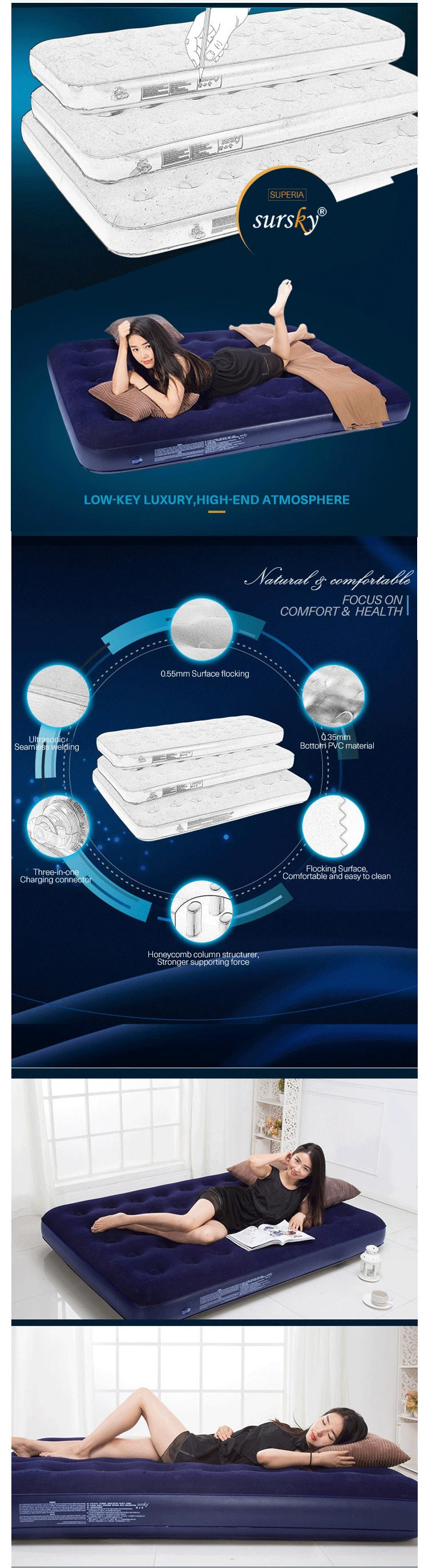 hot outdoor bestway car inflatable mattress air bed