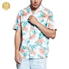 Pineapple Print Shirt Short Sleeve Button Up Front Hawaiin Shirt Design
