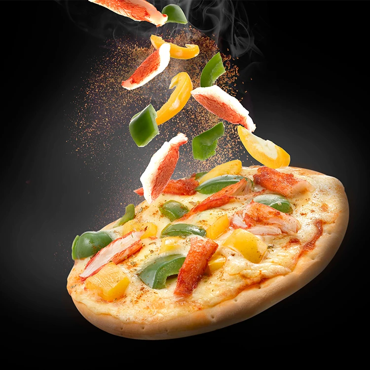 24 pcs x 1 ctn baked asian frozen round spicy chilli crab pizza