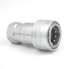 1/2" NPT BSP 4000 psi carbon steel pioneer style ball tip in both socket and plug ISO5675 hydraulic cylinder port quick connects
