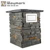 Ocean Green Natural Slate Wall Cladding Stone Post Letter Box