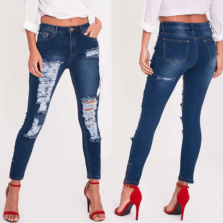 Wholesale 2018 Amazon Hot Selling Brazilian Plus Size Ripped Women Lift Butt Jeans Buy Sex 5800