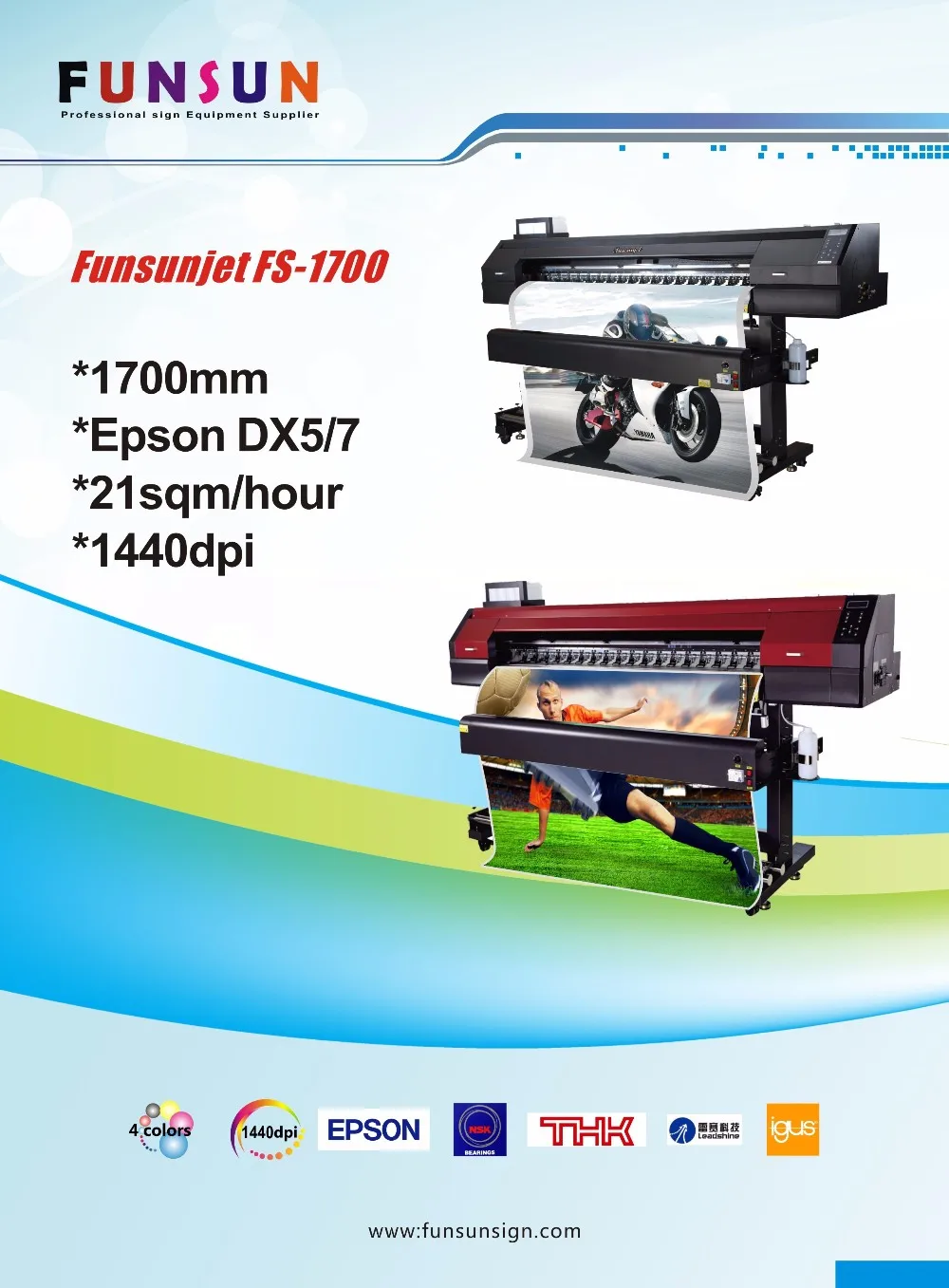 Funsunjet Fs1700m 1.7m Commercial Digital Photo Printing Machine With