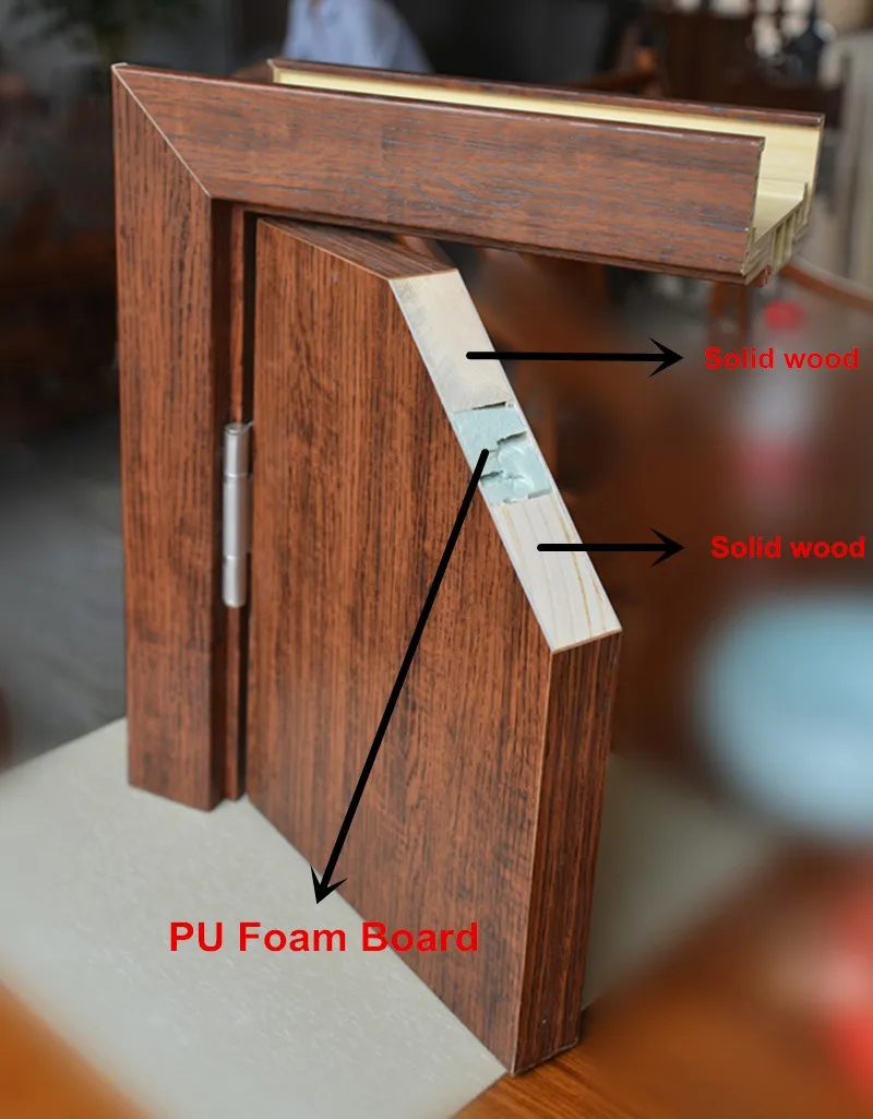 Sliding Wpc/pvc Door With Frame Waterproof Interior Morden Room Door
