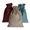 2700301 eco friendly linen dust bag jute small coffee coin jewelry colorful wstrinul bag linen jute drawstring bag