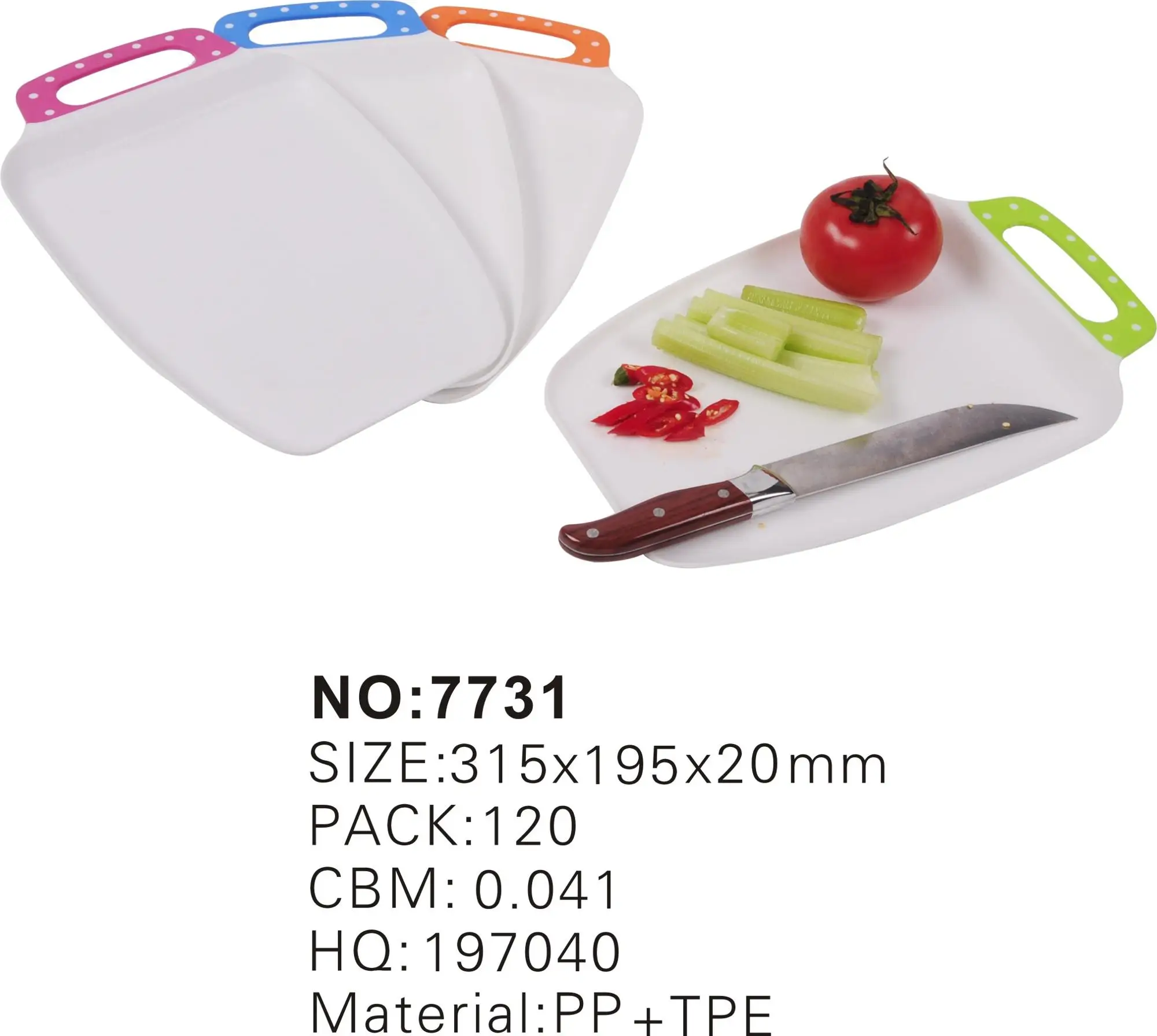 Hot sell & Good quality Plastic Cutting Board/Plastic Chopping Board in two colors