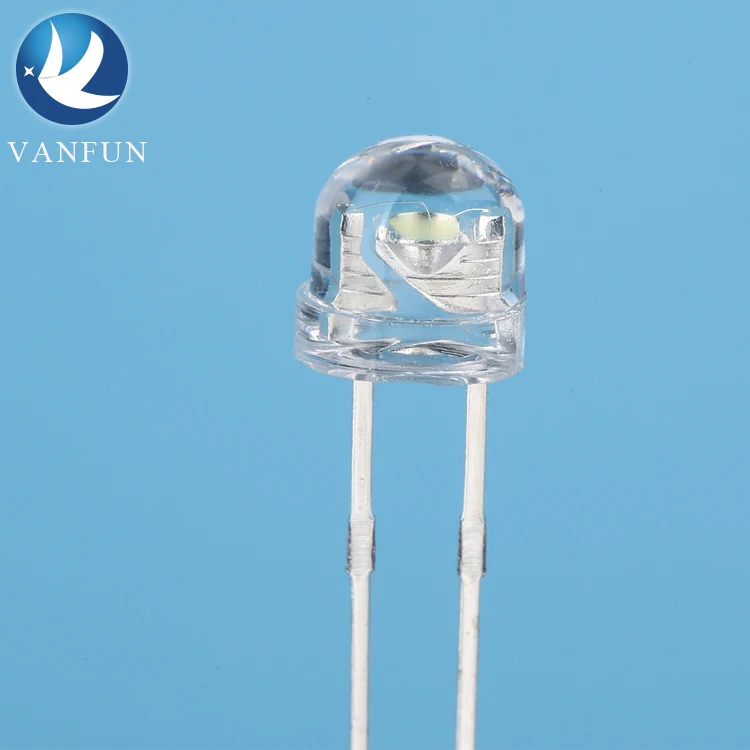 china supplier through hole manufacture of mini straw hat led diode 5mm dip led uv led light emitting diode