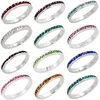 316 stainless steel charm ring necklace birthstone eternity ring