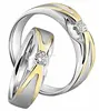 Customized Two tone stainless steel men's engagement ring
