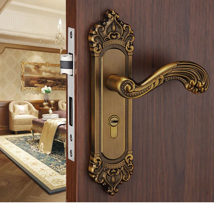 Luxury Retro Design Brass Hotel Security Lock - Buy Classic Door Lock ...