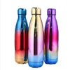 17oz double wall insulated sports bottle cola shape flask stainless steel water bottle with lid
