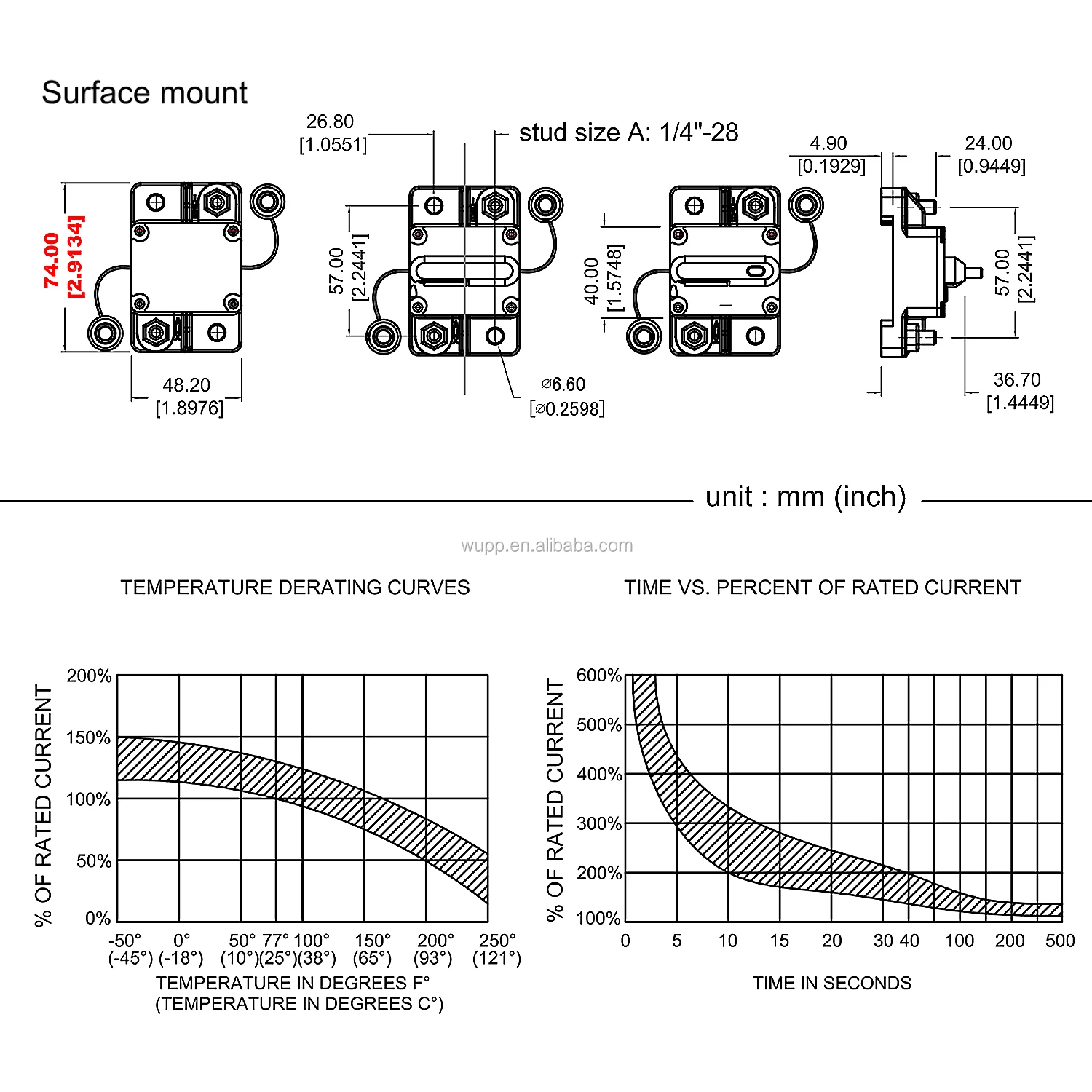 Car/boat/bike Audio Fuse Circuit Breaker 50a 100a 150a Amp For Dc 12v
