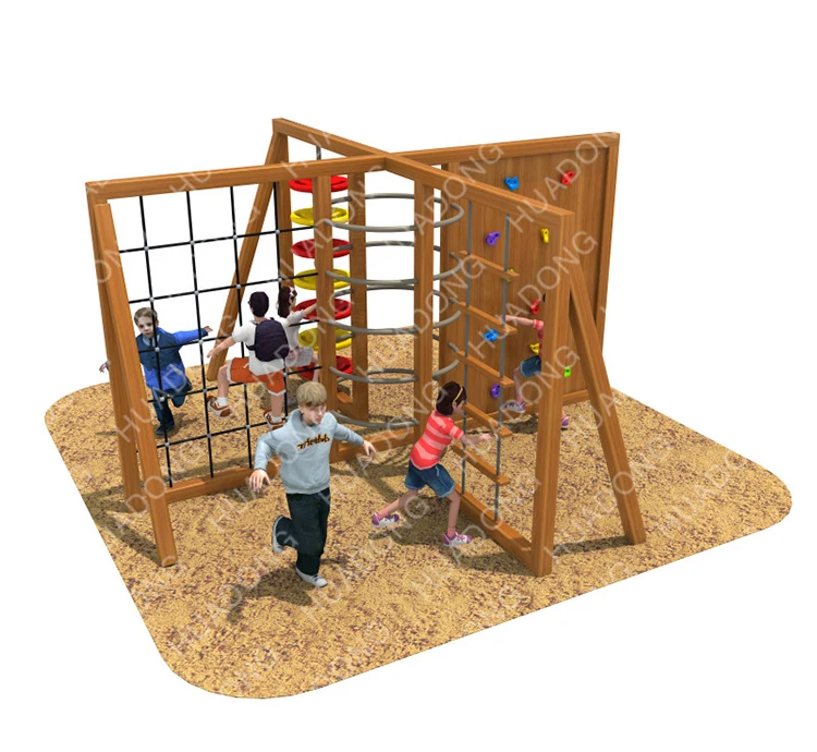 kids wooden climbing