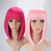 Hot sales funny Carnival party Halloween wigs Cheap Colorful Synthetic bob short cosplay Wigs