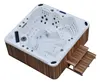 Two lounge 135 jets safety hot spa JCS-19 with colourful water fall