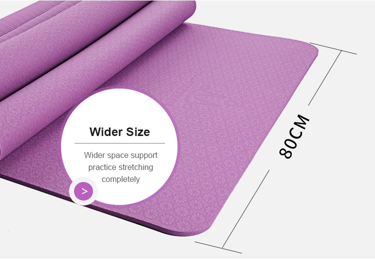 Manufacturer durable eco friendly double layer yoga mat tpe 8mm