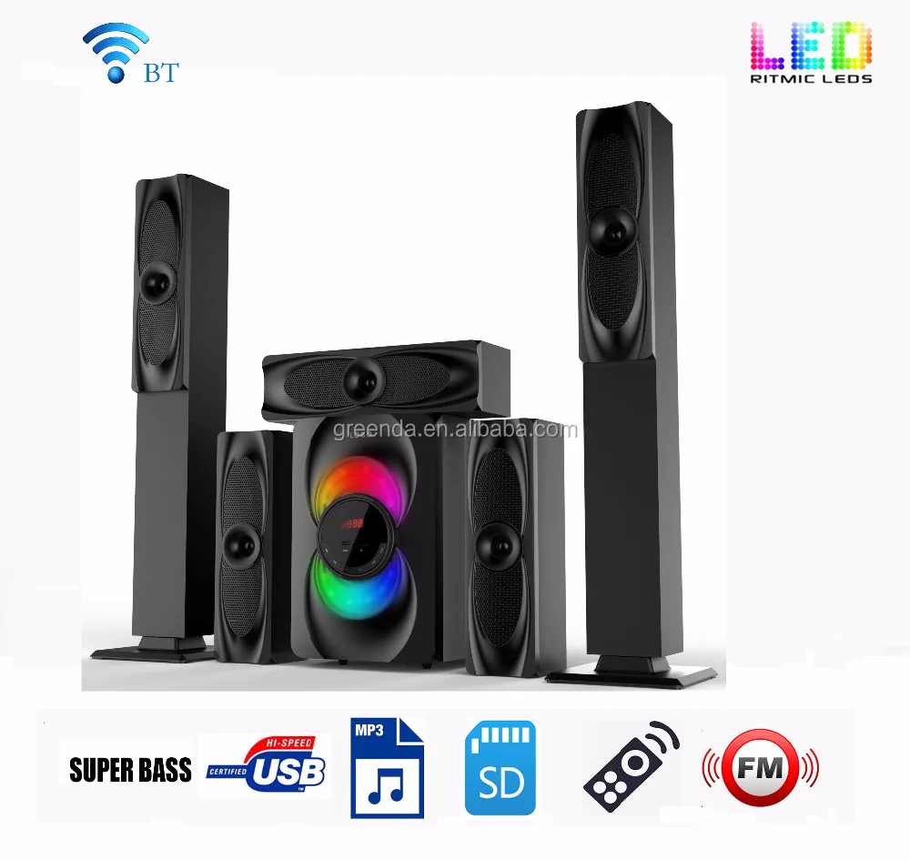 Home Theater 5.1 Inalambrico Bluetooth Tv Usb Fm Winco W5186