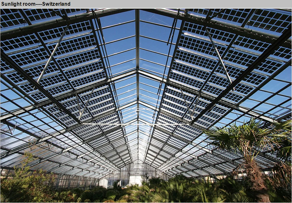 large glass roof panels