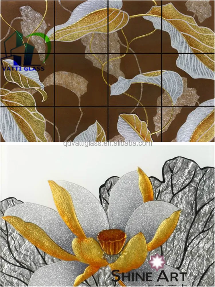 Decorative Sandblasting Translucent Obscure Glass Cheap Price Art