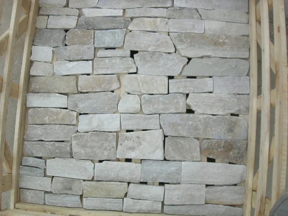 Cheap Thin White Quartz Natural Stone Facing Wall Cladding