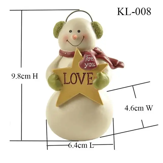 4.45" Tall Holiday Christmas Decorative Family Snowman Figurines Resin Figure Snowman Doll