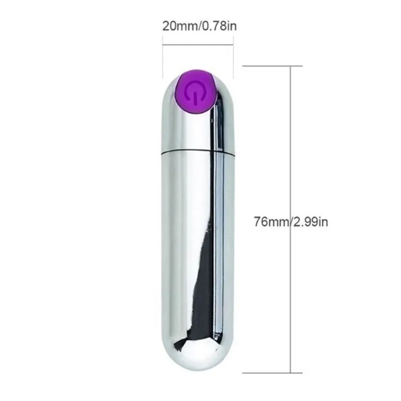 Wholesale 10 Speed Mini Rechargeable Silver Bullet Vibrator For Women