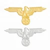 high quality cheap custom fighting eagle gold and silver plated lapel pin badge