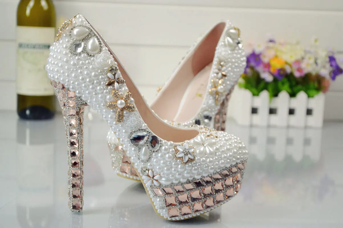 pearl high heels