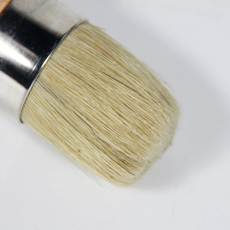 Professional Long Handle Round Paint Brush,Pure Bristle Chalk Oil Paint