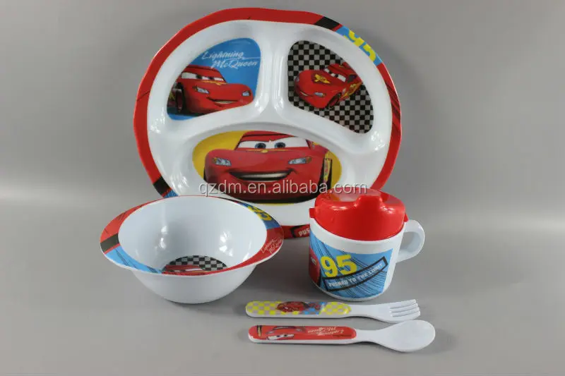 100 % melamine kid's dinner sets of 6pcs