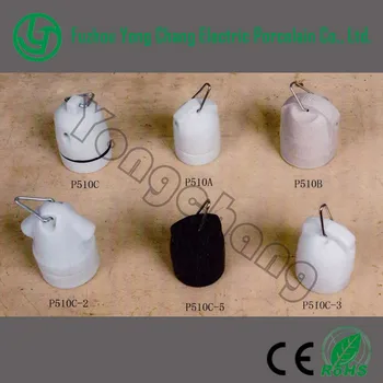 E27 Hanging Ceramic Ceiling Led Lamp Socket Colorful Porcelain Hanging Ceramic Ceiling Led Lamp Socket