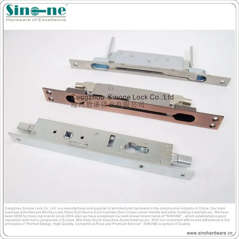 Ss304 Satin Finish Firerated Flush Bolt Opened By Cylinder Lock With