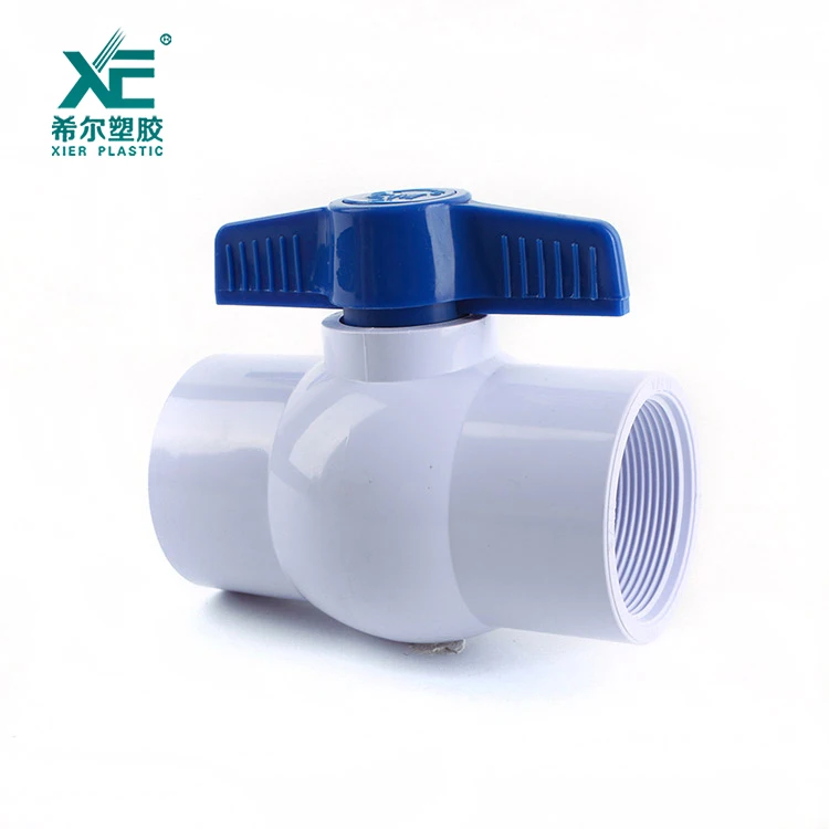 Blue butterfly handle pvc 2 inch thread compact ball valve