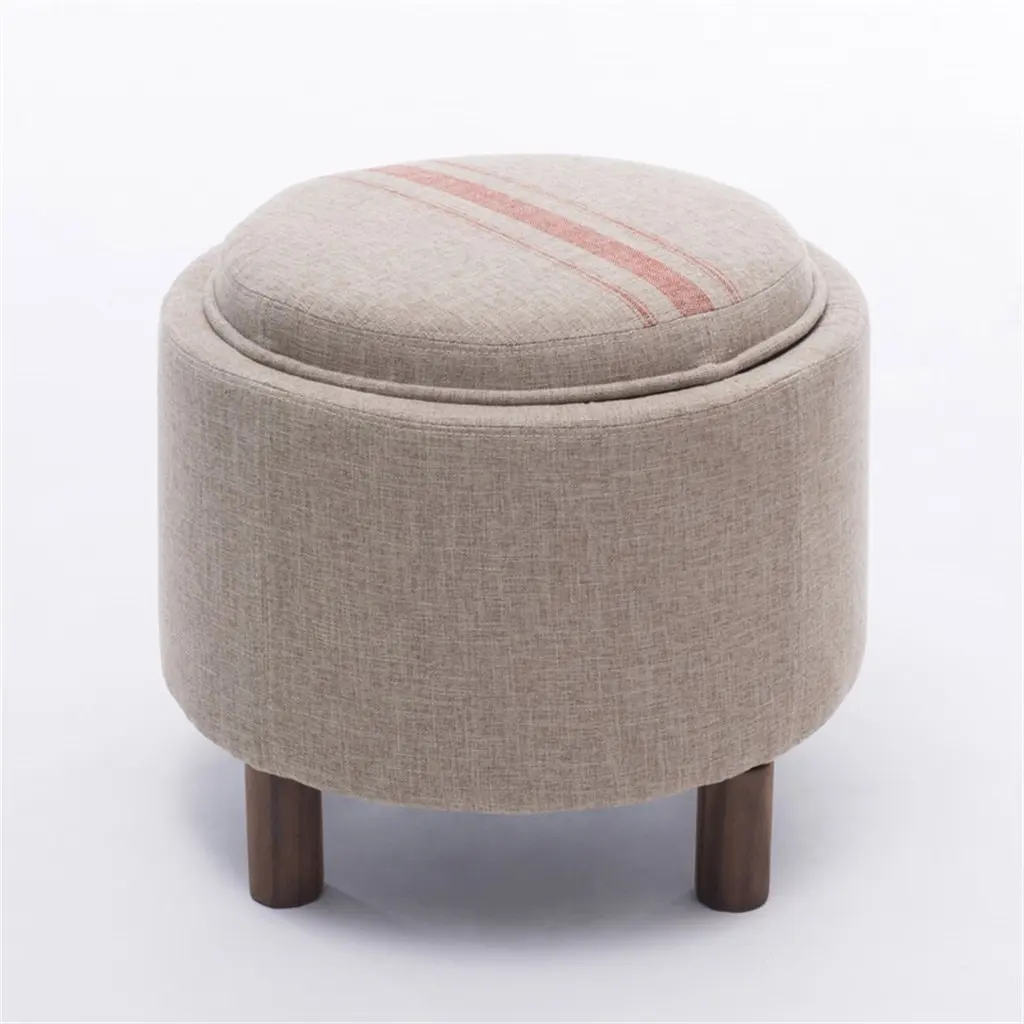 AIDELAI Stool chair Stool Solid Wood Storage Sofa Stool Coffee Table Stool Fabric Shoes Shoe Storage Stool Multifunctional Bed Stool Saddle Seat ( Color : B )