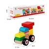 Amazon hot selling push-and-pull car toy intelligence handmade wooden 3pcs/set stacking block train for toddlers