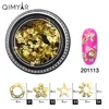 NEW Arrival Charm Glitter Alloy Studs Snowflakes Shape Nail Art Metal Slice Stickers Decal DIY Tools Manicure