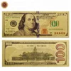 Hot Sale US Gold Plated Banknote New USD 100 Dollar Gold 999999 Code World Gold Foil Banknote For Business Gift