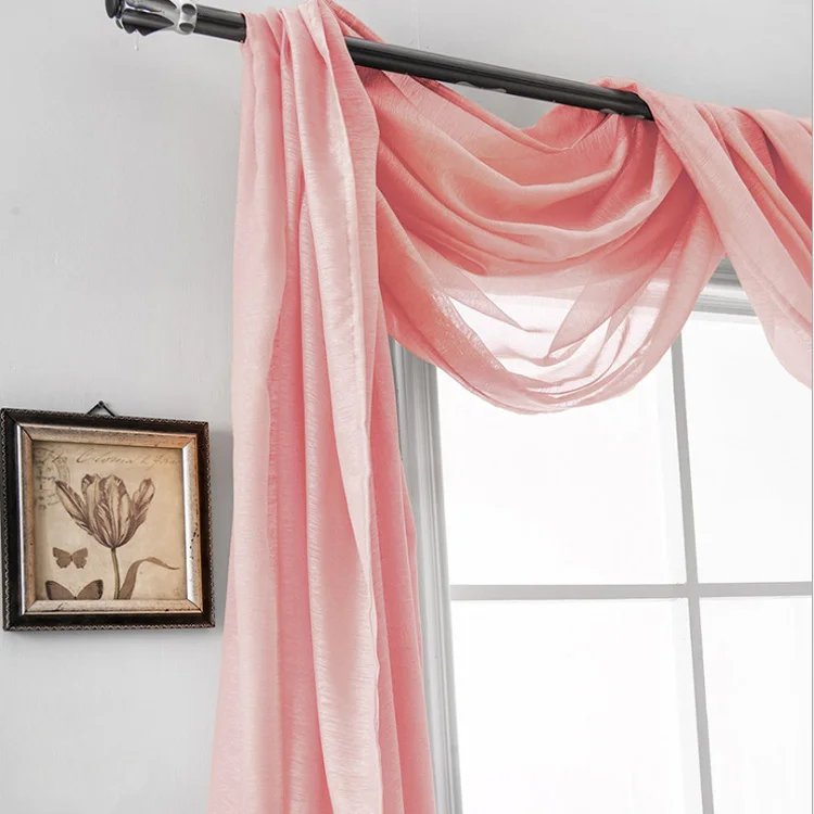 Simple and fancy scarf curtain with matching window curtain