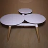 European style furniture varied diameter top clover table