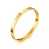 Custom fashion stainless steel engraved letters bracelet with CZ stones bangle