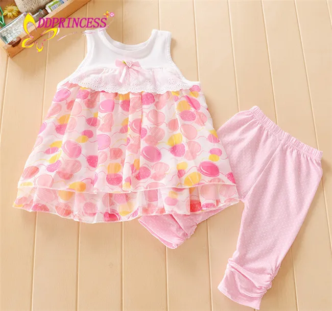 2014 New Design Fashion Summer Boutique Baby Outfits 100 Cotton