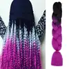 More color ombre dreadlocks Nubian Twist Braid Hair Jumbo Crochet Braids Synthetic Hair with combination price