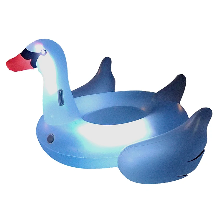 Transparent  Light Up LED Pool Float Swan Ride On
