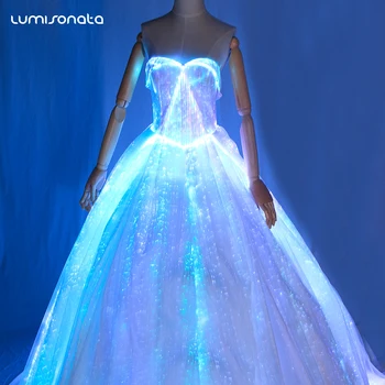 fiber optic prom dress