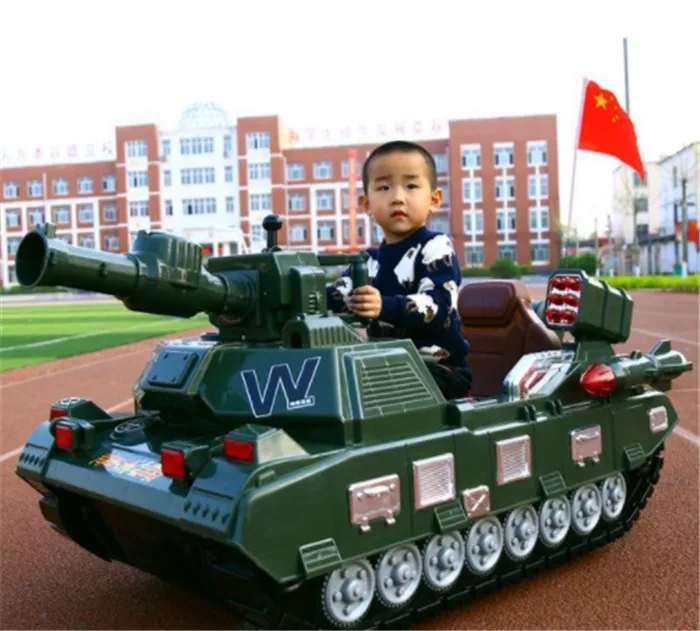 Promotion!!! Large plastic toy tank car kids car ride on toy