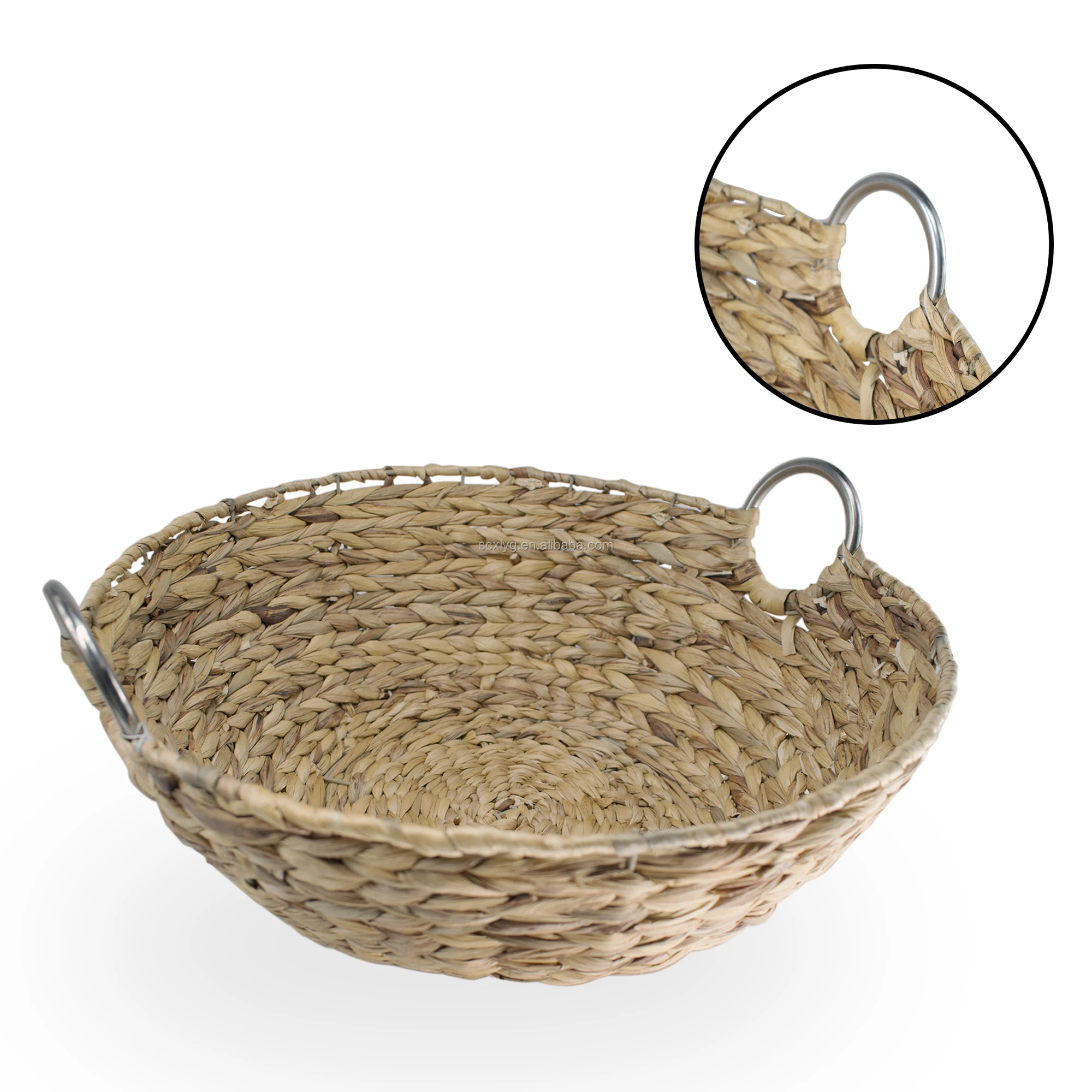 Hand Weaving Round Sea Natural Seagrass Storagebasket Straw Baskets