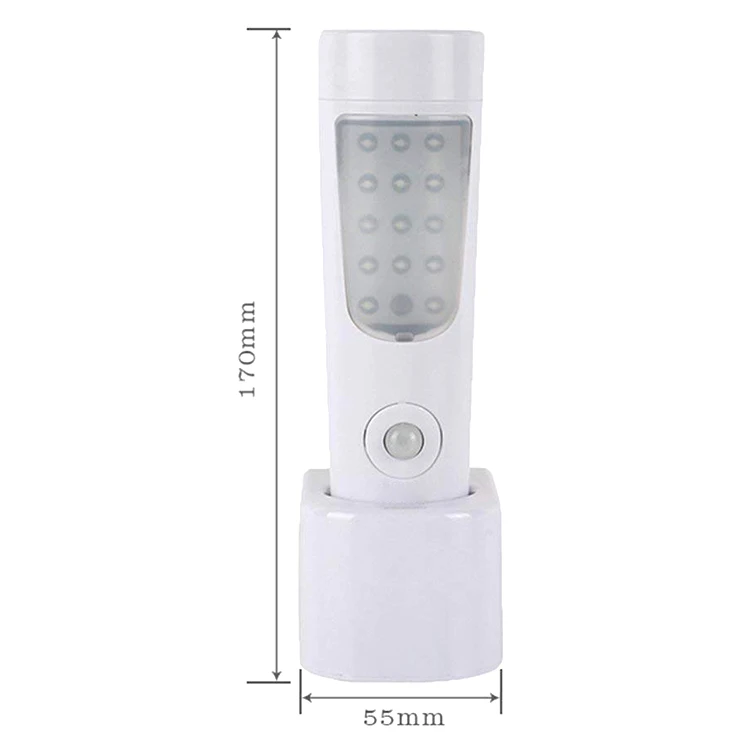 Wall Mounted Emergency Rechargeable Flashlight Aluminum Alloy High Power Led Flashlight Hotel