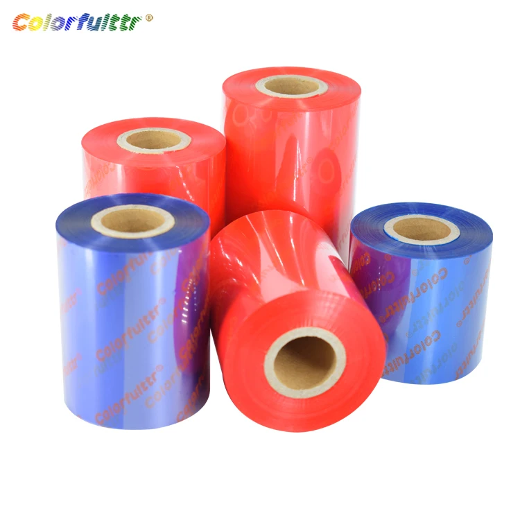 Blue Ttr Ribbon Colorful Thermal Transfer Ribbon For Zebra Tsc Label ...