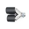 Automobile Single in Dual out Carbon Fiber Exhaust Pipe Muffler / tips